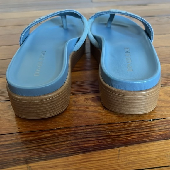 Donald Pliner Fifi BlueWoven Suede Platform Slide Sandals Size 8 - Picture 8 of 12